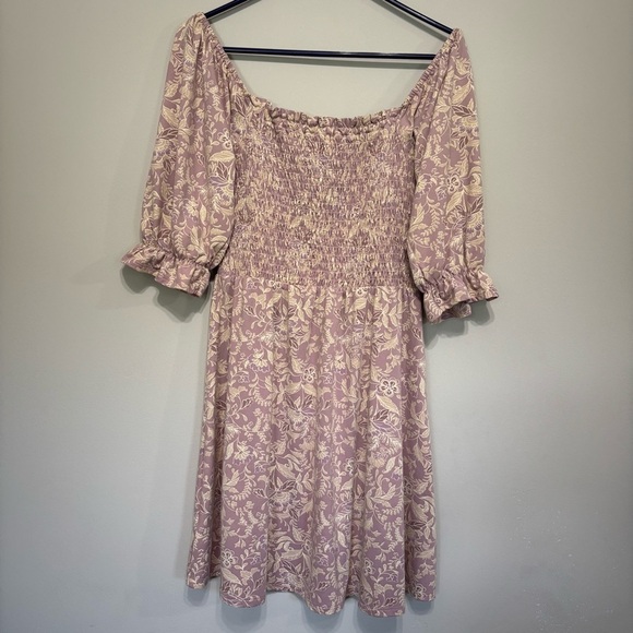 Wayf Dresses & Skirts - Wayf Pink Puff Sleeve Midi Sundress